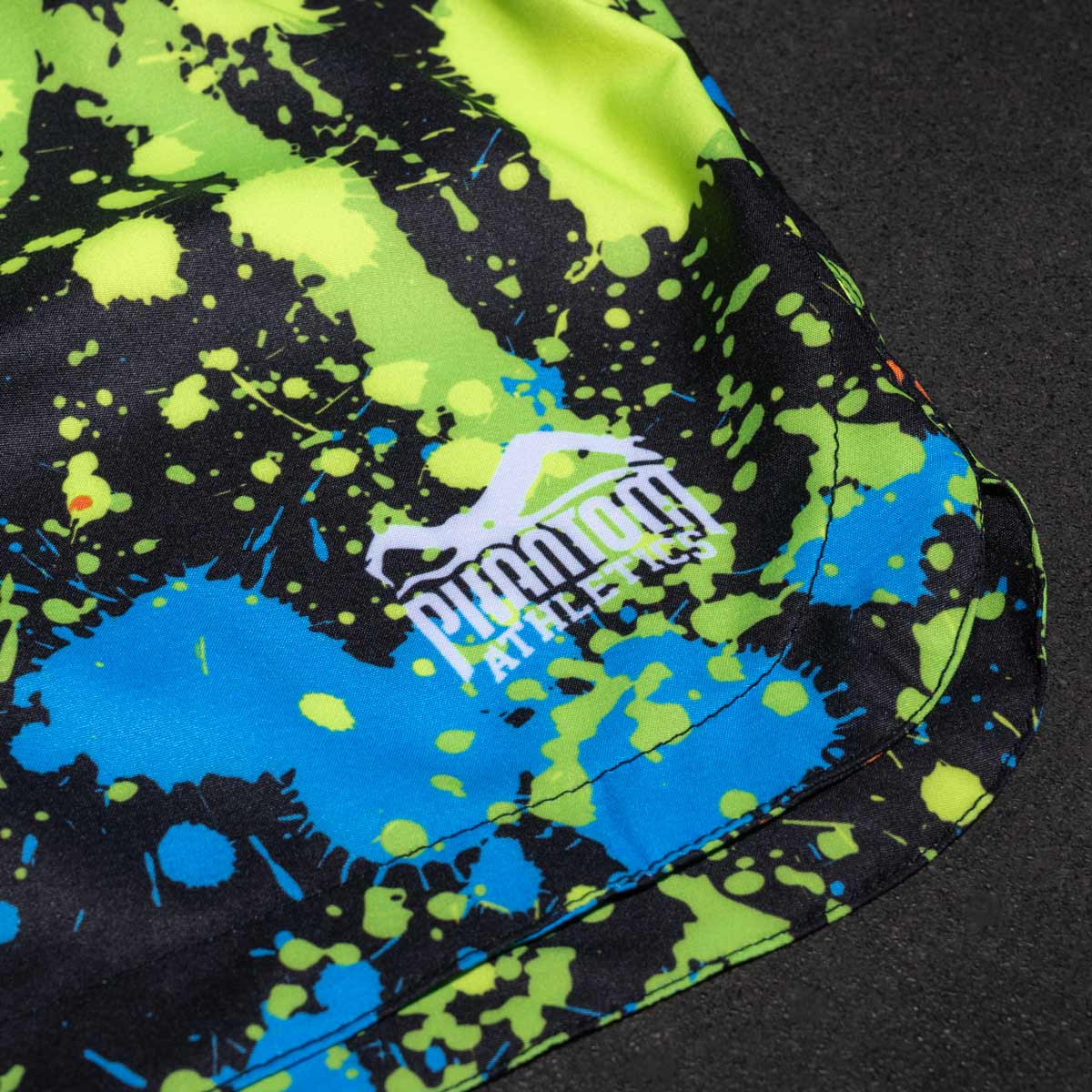 Fightshorts FUSION Splatter  - Schwarz/Neon