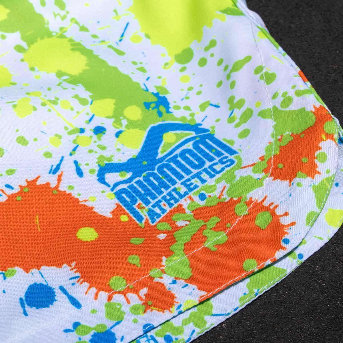 Fightshorts FUSION Splatter  - Weiss/Neon