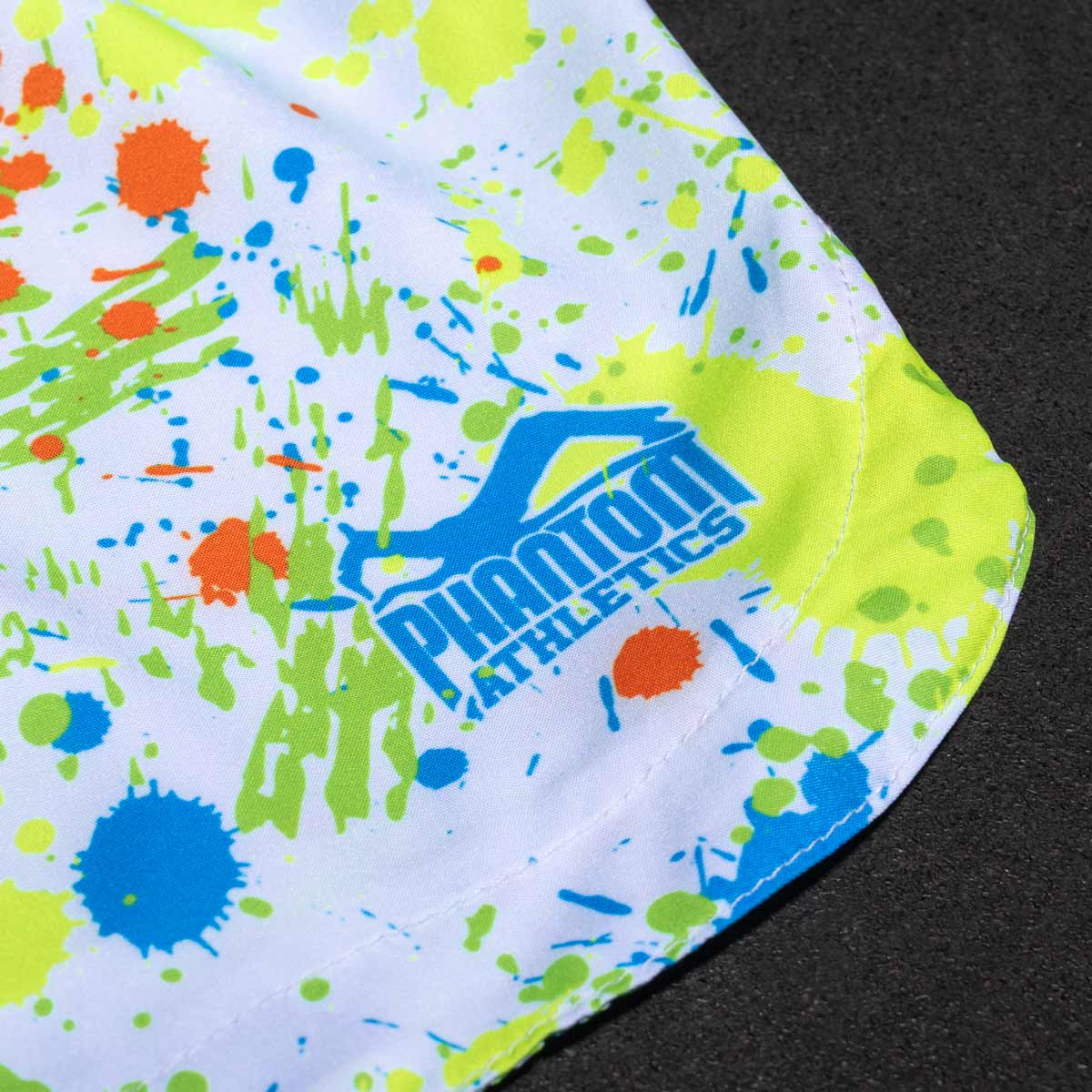 Fightshorts FUSION Splatter  - Weiss/Neon