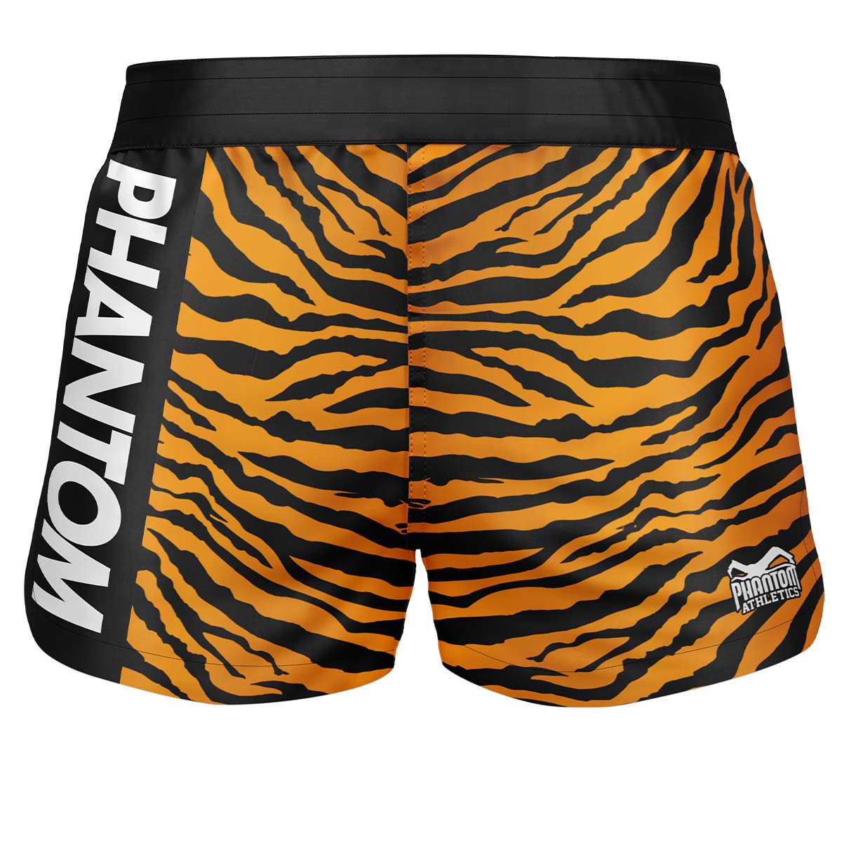 Phantom Athletics Fightshorts Fusion Tiger – Diese MMA-Shorts bieten maximale Bewegungsfreiheit dank des kürzeren Schnitts und des leichten Materials. Ideal für intensives Training und Wettkämpfe, mit einem elastischen Bund und Kordelzug für perfekten Halt.