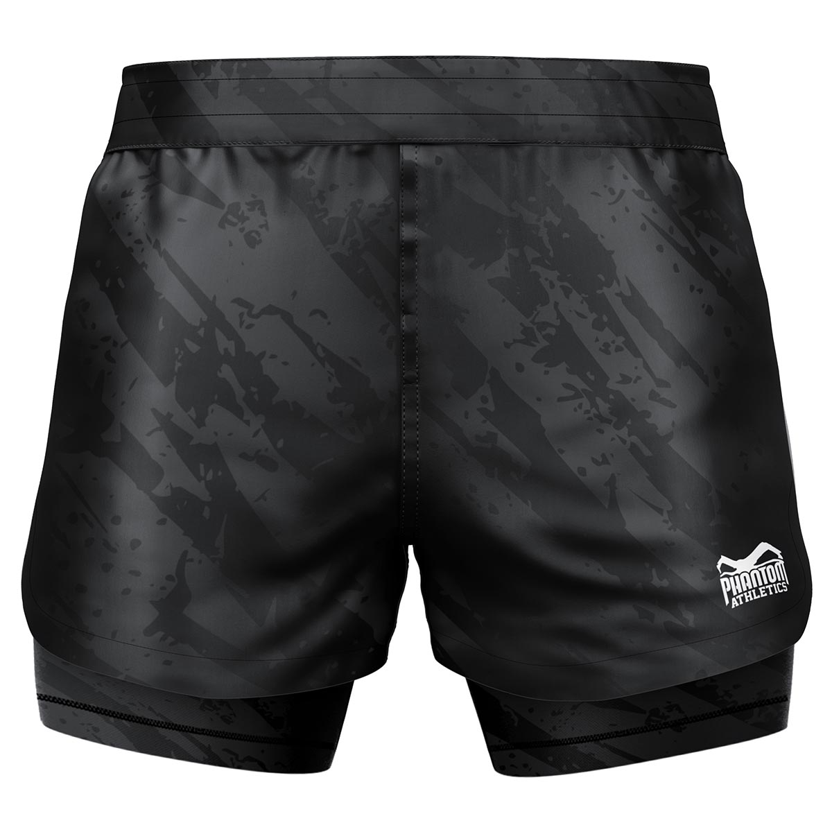 Fightshorts FUSION 2in1 Camo Tiger - Grau