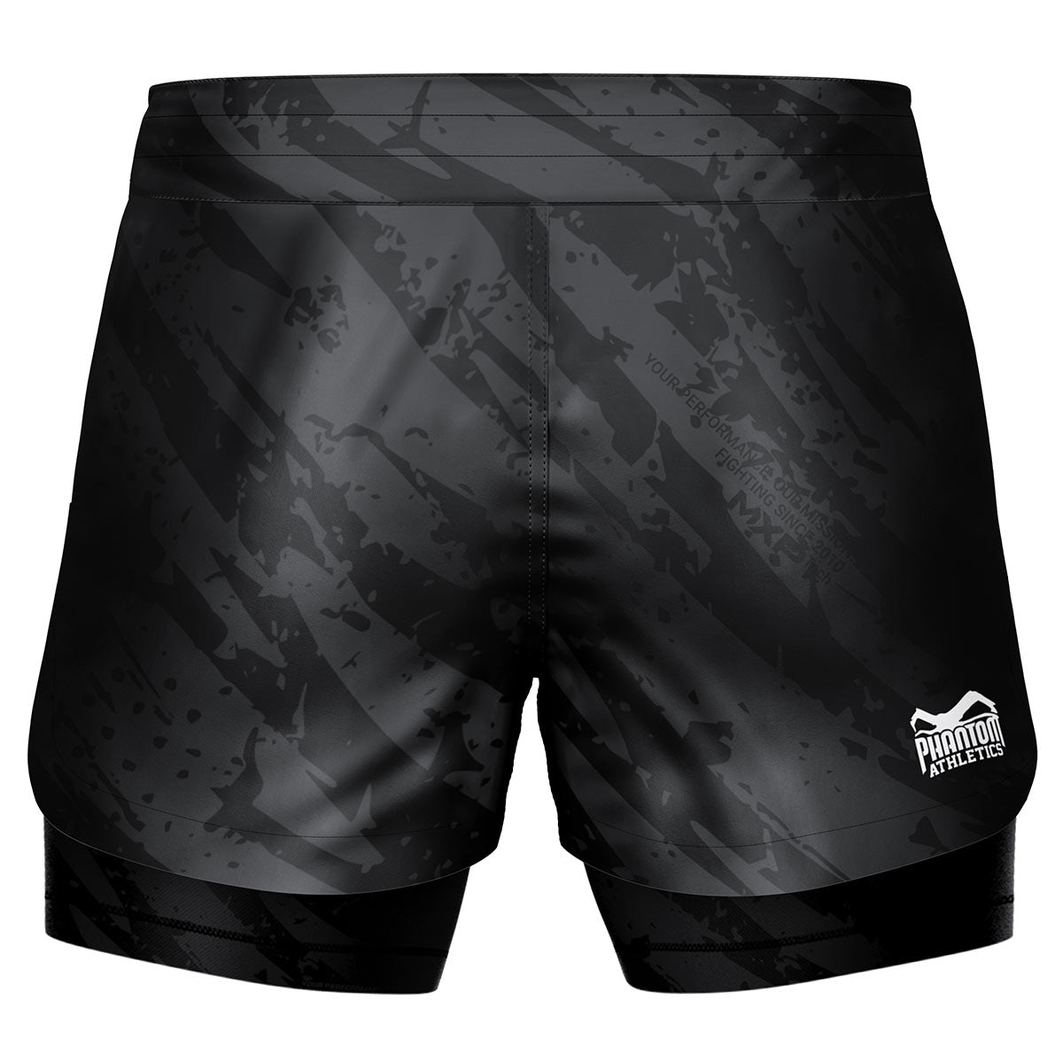 Fightshorts FUSION 2in1 Camo Tiger - Grau