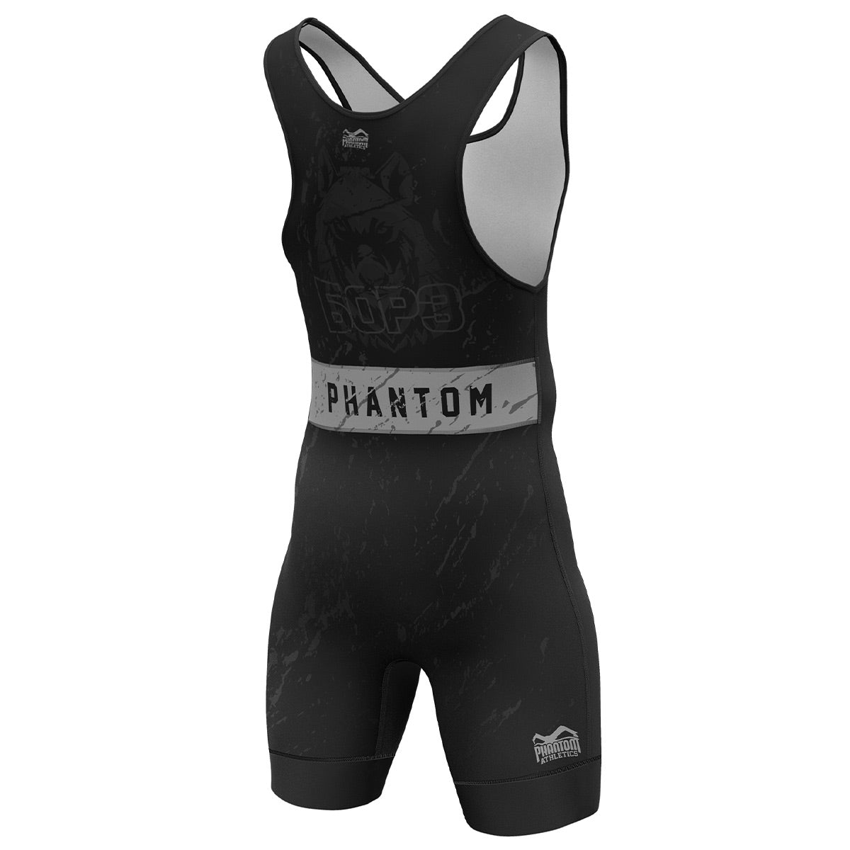 Phantom BORZ БОРЗ Ringertrikot. Das ideale Wrestling Singlet für Training und Wettkampf. Im Tschetschenien Wolf Design mit russischem WOLF Schriftzug. Perfekt für deinen Ringsport. 