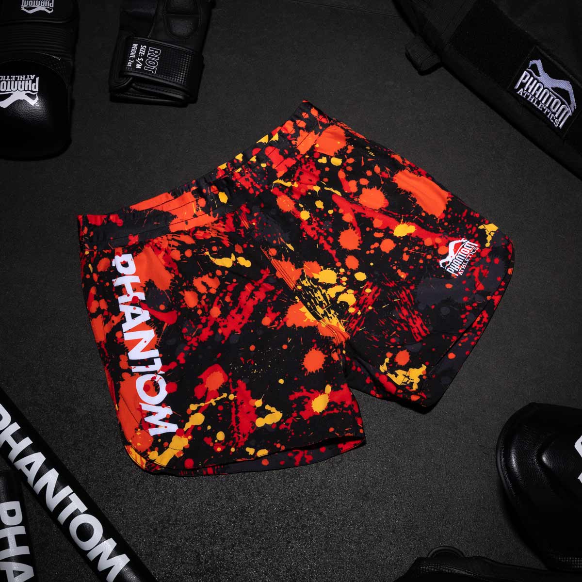 Fightshorts FUSION Splatter  - Rot