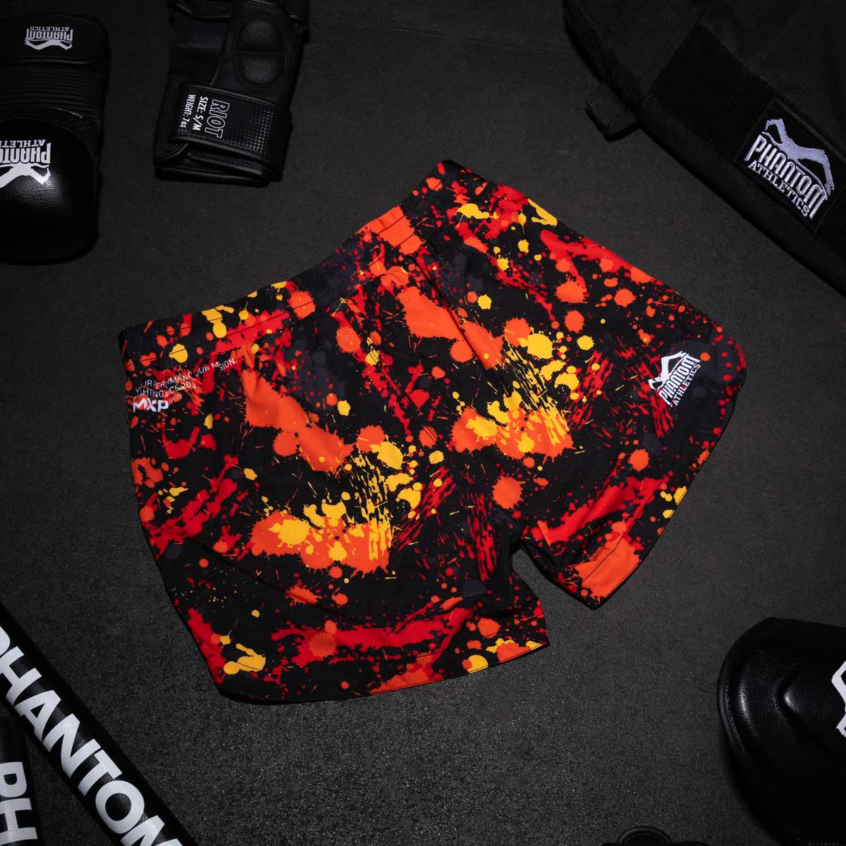 Fightshorts FUSION Splatter  - Rot