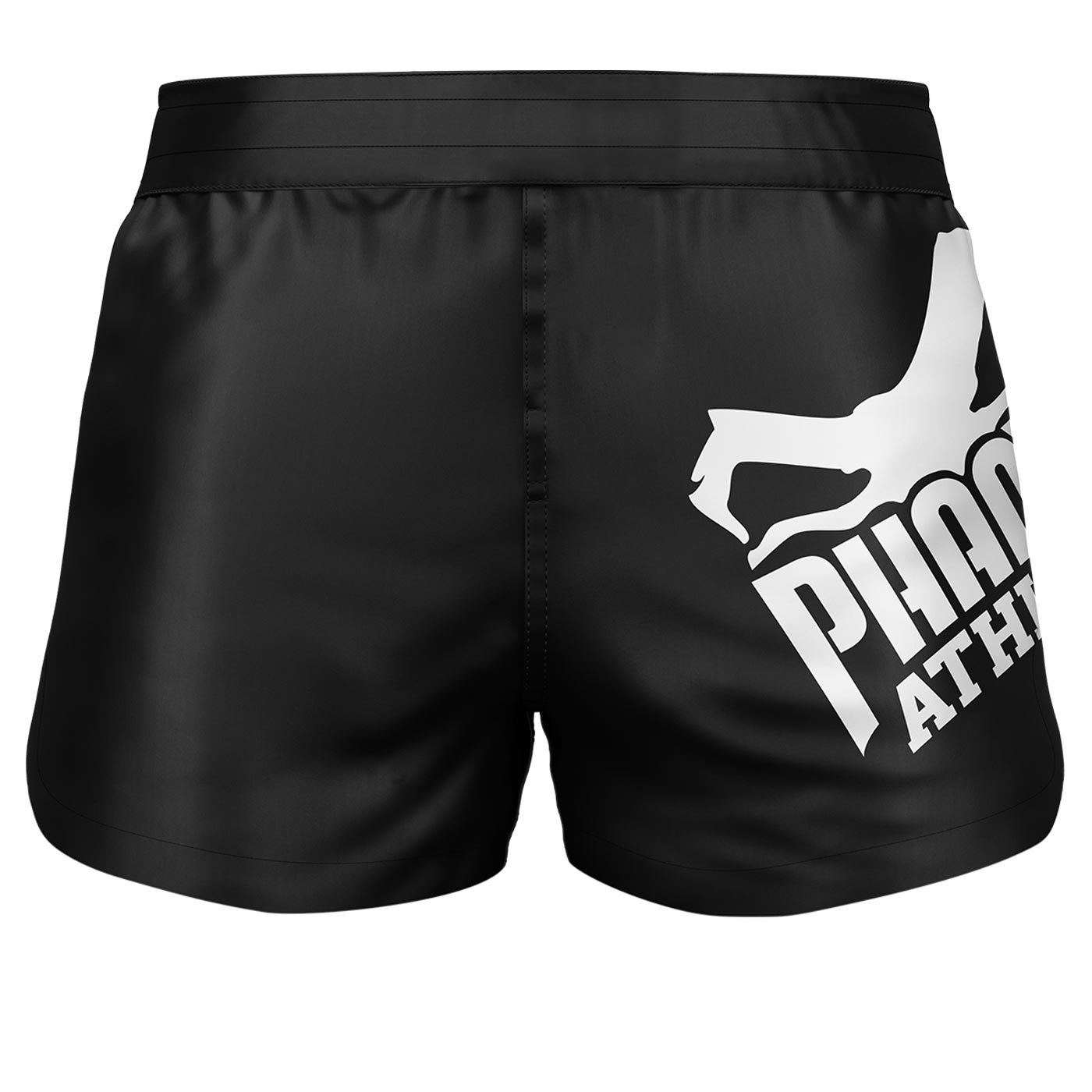 Phantom Fightshorts Fusion 2in1. Ultimative Shorts für deinen Kampfsport. IDeal für MMA, Muay Thai, BJJ, Ringen und mehr. In schwarzem Design mit großem Phantom Logo.