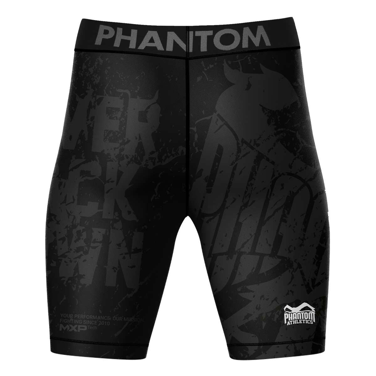 Die Phantom EVO Compression Fightshorts im Team Germany Design. Mit Deutschland Adler und &quot;Never Back Down&quot; Schriftzug. Ideal für deinen Kamfpsport, wie MMA, Muay Thai, Ringen, BJJ oder Kickboxen.