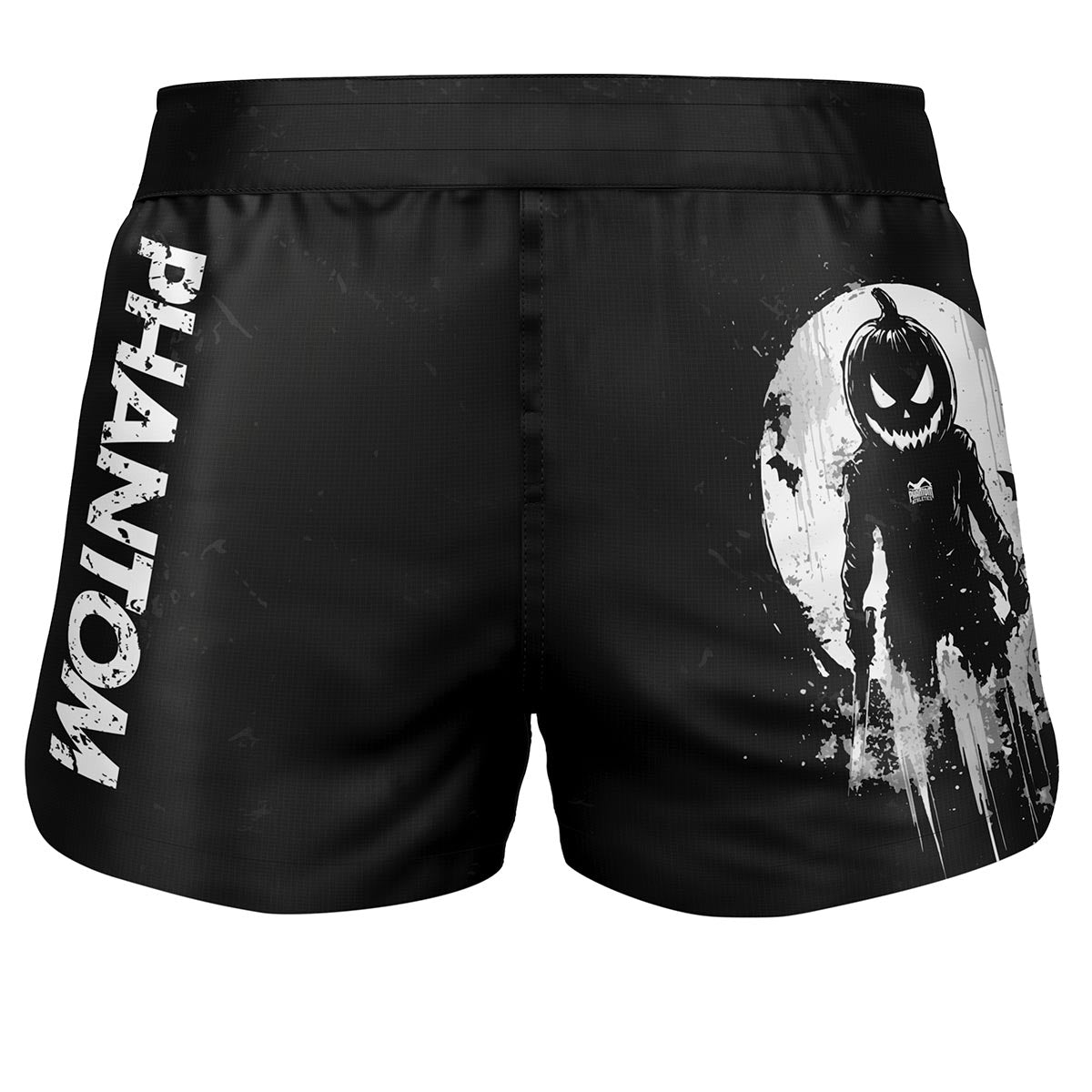 FUSION-R Pumpkill Fightshorts in Schwarz/Grau – Leichte und robuste Kampfsportshorts mit athletischem Schnitt für maximale Bewegungsfreiheit und Komfort bei intensiven Workouts.