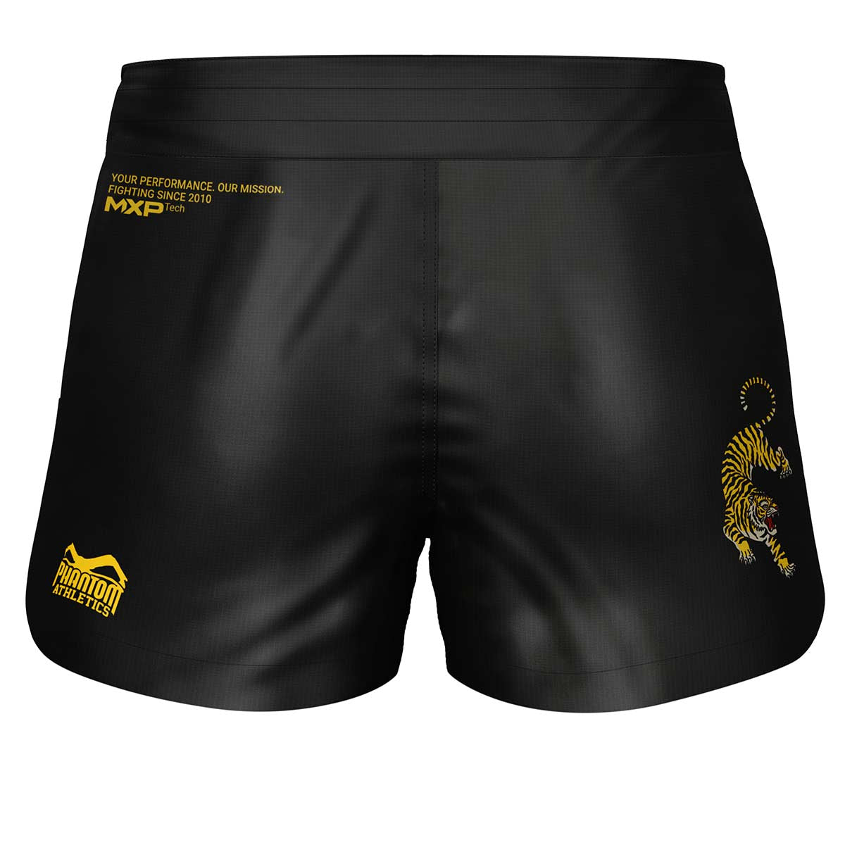 Elastische FUSION Fightshorts mit Retro-Look – Reißfeste Kampfsportshorts mit kurzem Schnitt und Kordelzug für optimale Flexibilität und Stil im Tiger Domination Design.