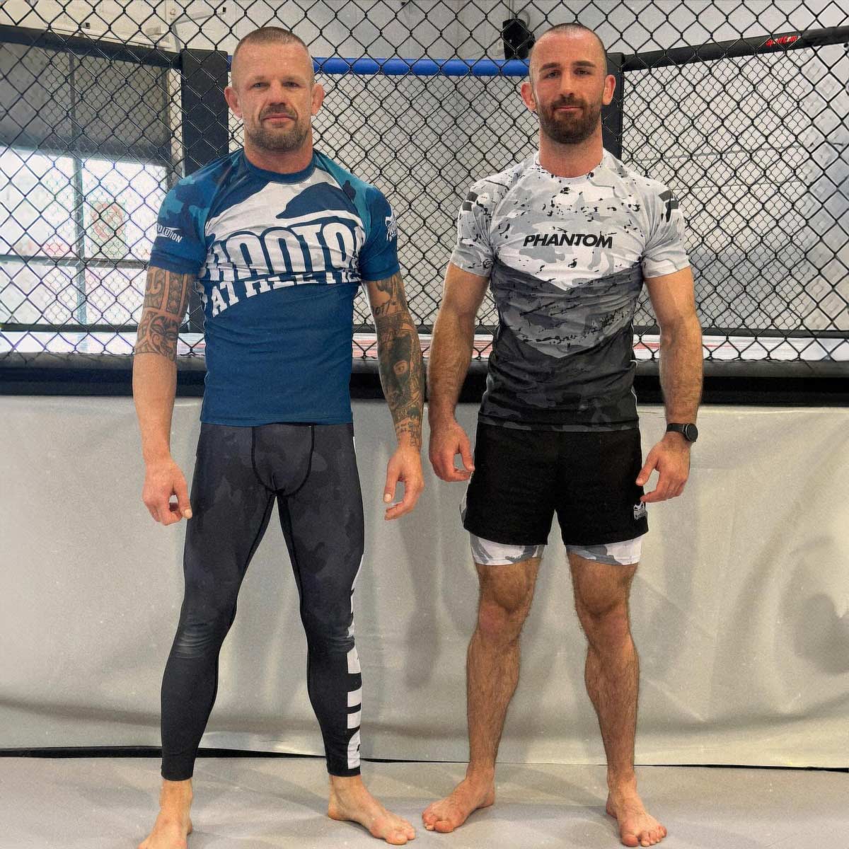 Phantom Fighter Marco Kisic mit dem Phantom Delta Rashguard beim MMA Training. 