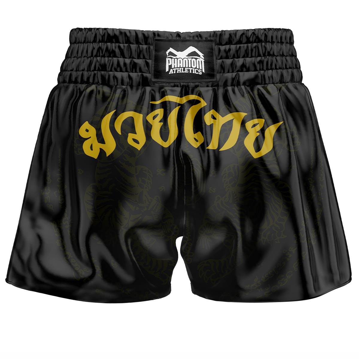 Muay Thai Shorts Sak Yant - Schwarz/Gold