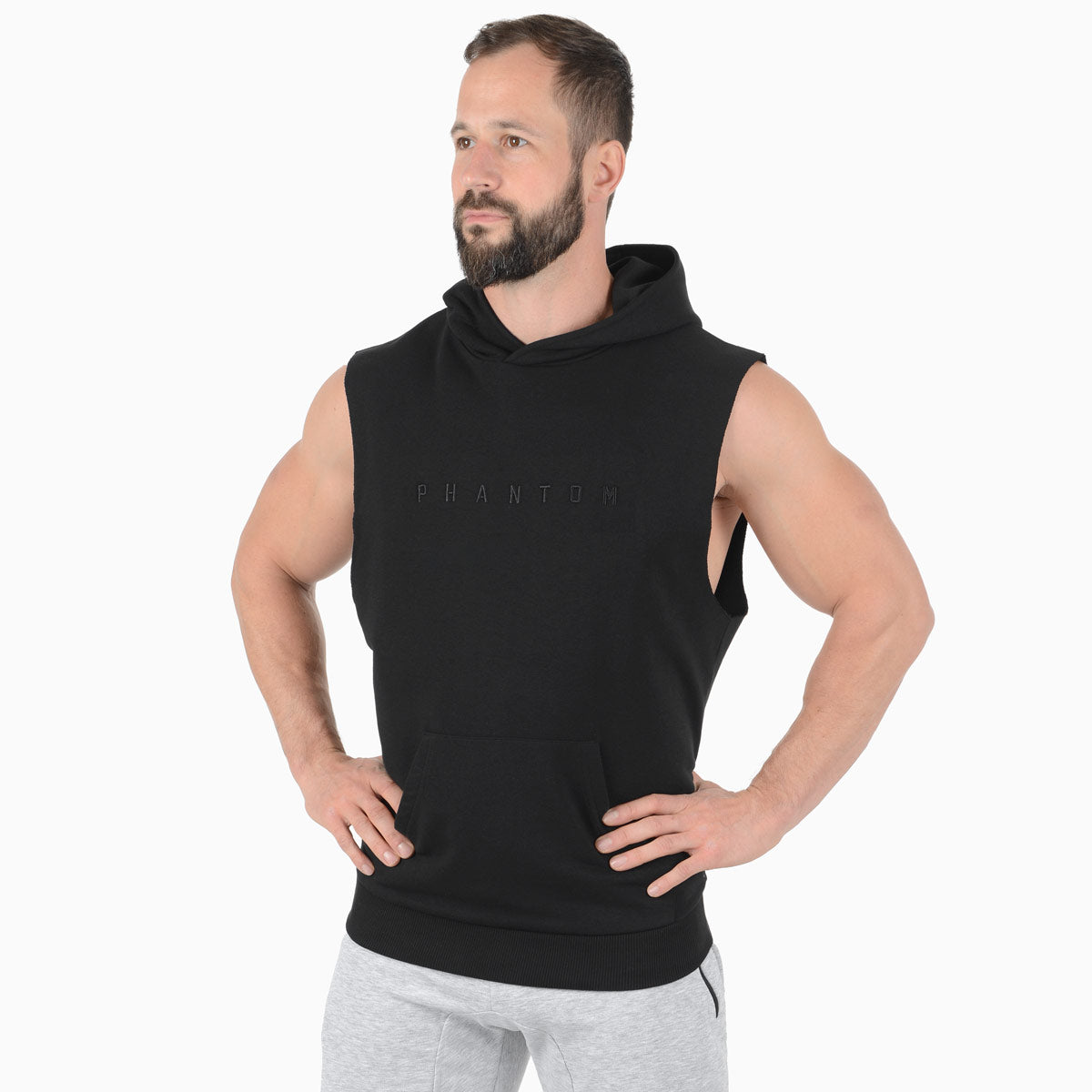 Hoodie Sleeveless Vantage - Schwarz