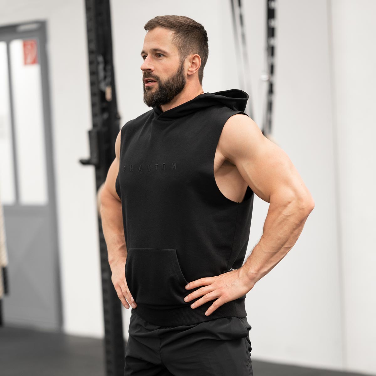 Hoodie Sleeveless Vantage - Schwarz