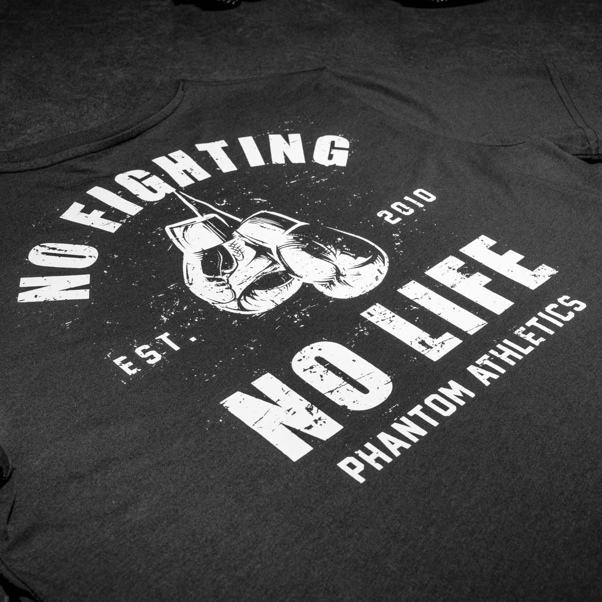 T-Shirt No Fighting / No Life - Schwarz