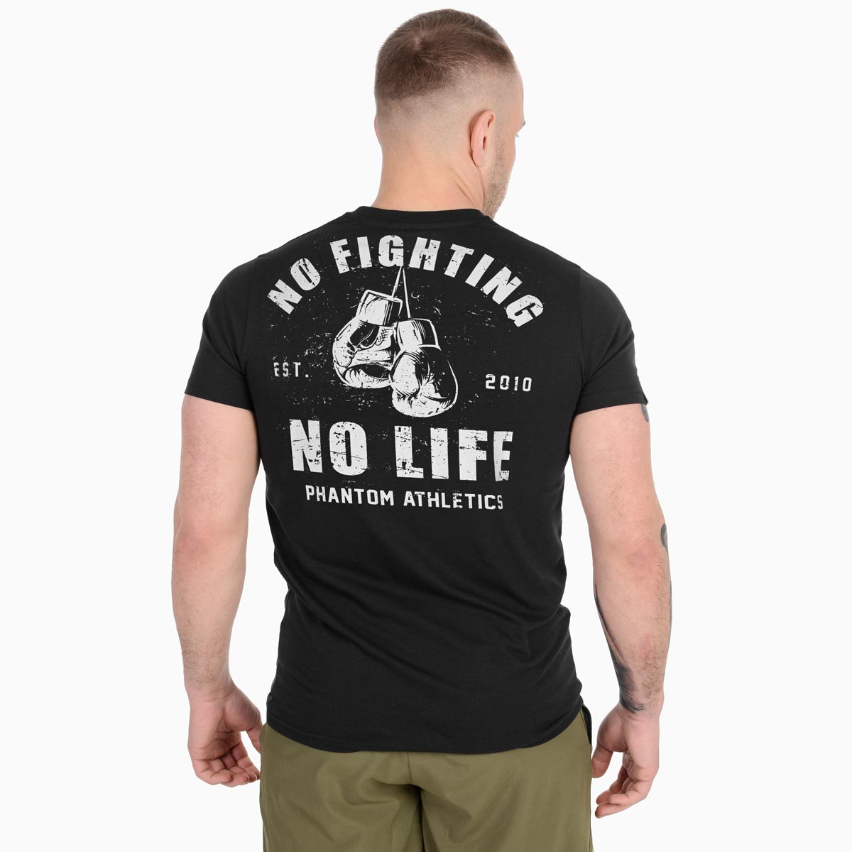 T-Shirt No Fighting / No Life - Schwarz