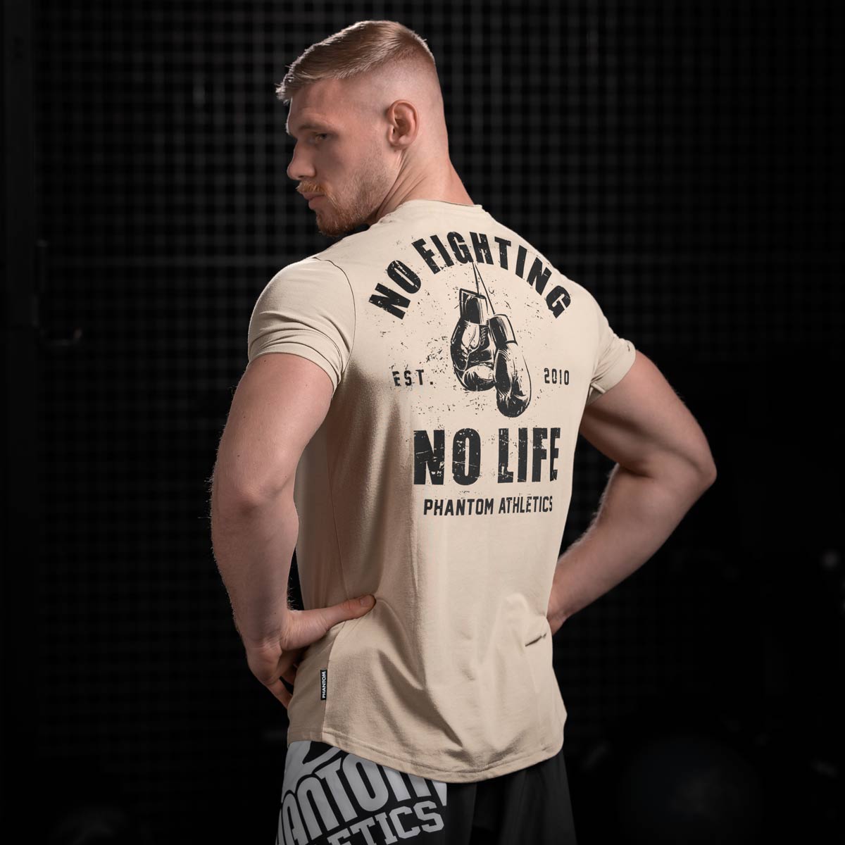 T-Shirt No Fighting / No Life - Sand