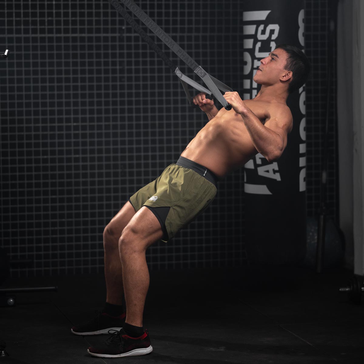 Fitnesz rövidnadrág Laser 2in1 - Army