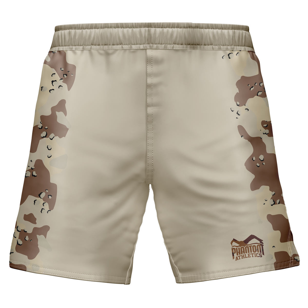 Phantom EVO MMA Fightshorts. Im Warfare Design mit Desert Sand Camo Elementen.