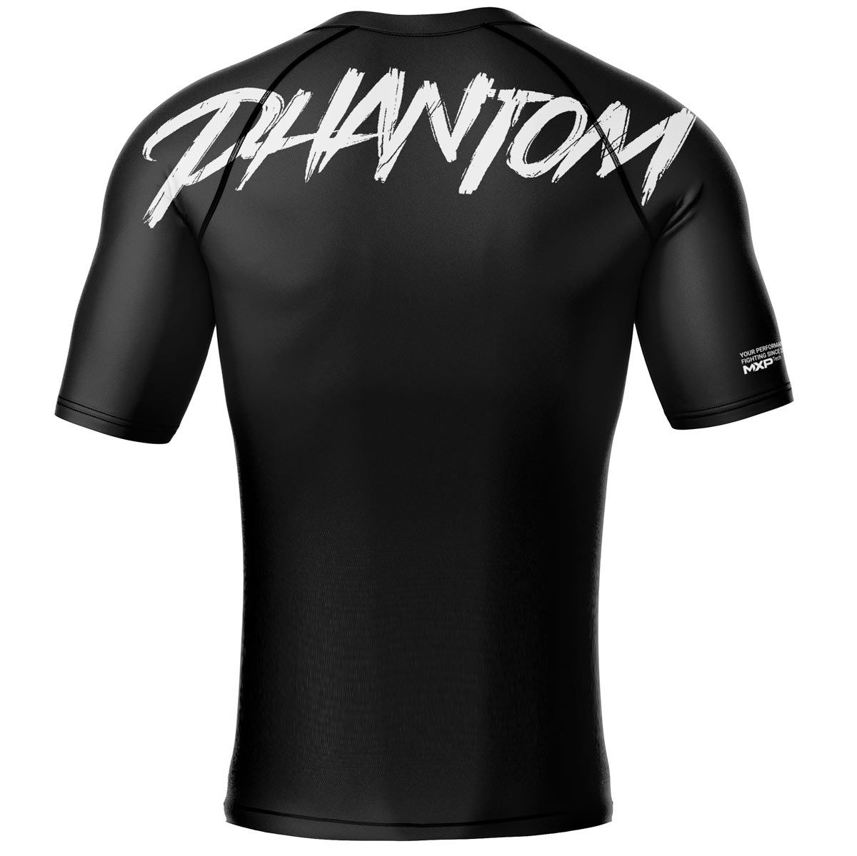 Phantom Ruthless MMA Rashguard für BJJ und Grappling mit großem PHANTOM Schriftzug über den Schultern.