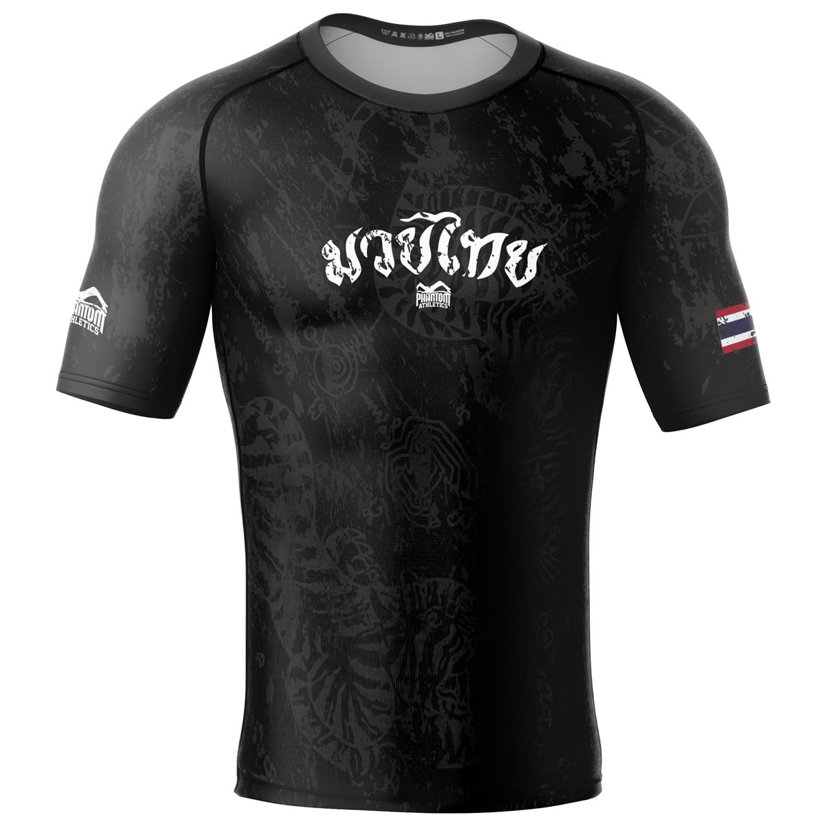 Phantom Muay Thai Compression Shirt. Rashguard mit thailändischem Sak Yant Motiven.