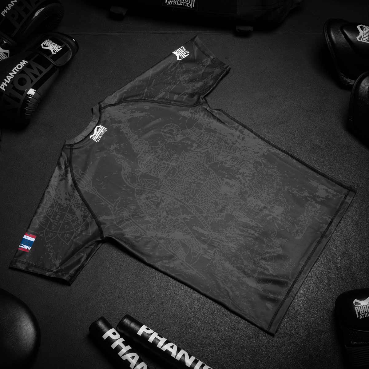 Rashguard kompressziós póló - Muay Thai - Fekete