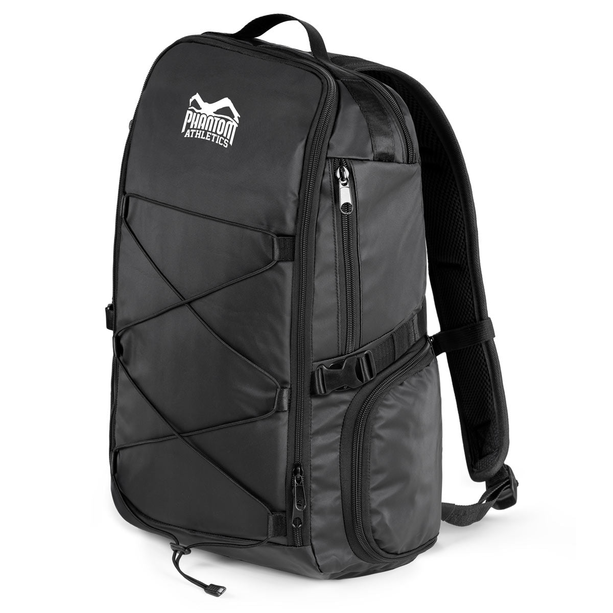 Phantom APEX Rucksack für deinen Kampfsport. Mit vielen Fächern um dein Fight Equipment stets griffbereit zu haben. Ideal für MMA, Boxen oder BJJ. Mit angenehmen Rückenteil für maximalen Tragekomfort. Im Team Design mit kleinem Phantom Athletics Logo.