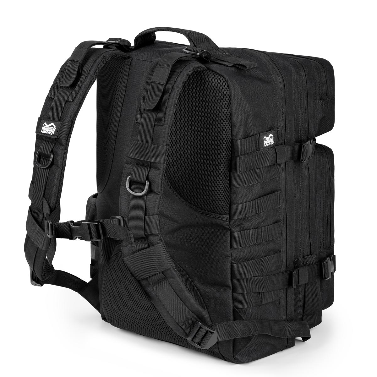 Phantom DELTA Rucksack für deinen Kampfsport. Mit 45l Fassungsvermögen und vielen Fächern um dein Fight Equipment stets griffbereit zu haben. Ideal für MMA, Boxen Muay Thai oder BJJ. Mit angenehmen Rückenteil für maximalen Tragekomfort. Zusätzliche Klettfläche für individuelle Patches. Hier in der Farbe Schwarz.